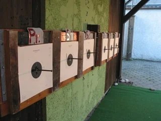 Trefferbild nach sechs Schüssen